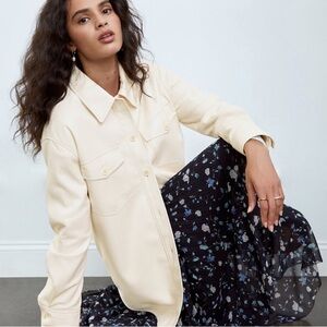 Aritzia Wilfred Ganna Vegan Leather Shacket